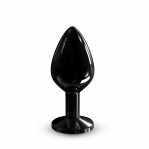 Металева анальна пробка із прикрасою у вигляді кристалу Dorcel - Diamond Plug BLACK M (SO7809)
