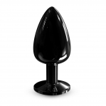 Металева анальна пробка із прикрасою у вигляді кристалу Dorcel - Diamond Plug BLACK L (SO7810)