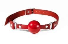 Кляп силиконовый Feral Feelings Silicon Ball Gag Red/Red, красный ремень, красный шарик (SO8267)
