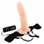 Страпон с вибрацией REALISTIC HOLLOW STRAP ON VIBRATOR 8INCH (DT50941)