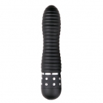 Вибратор ребристый Love Diamond Vibrator черный, 11.4 см (ET086BLK)