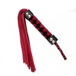 Плетка из замши ромб FLOGGER BLACK/RED (F61416)