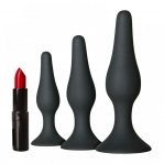 Набір анальних пробок EasyToys Butt Plug Set, чорний (ET22257)