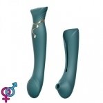 Вибромассажер 3 в 1 Zalo Queen, Jewel Green (ZL887076)