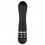 Вібратор Love Diamond Vibrator чорний, оздоблений стразами, 11.4 см. (ET089BLK)