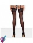 Чулки черный Obsessive Mixty stockings black S/M (410244)