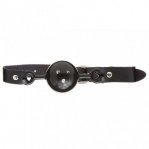 Кляп из кожи Loveshop Latex Comfort BREATHABLE BALL GAG BLACK (F61404)