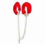 Оковы с мехом Ankle Cuffs, Red (810252)