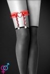 Гартер Bijoux Pour Toi - WITH HEART AND SPIKES Red