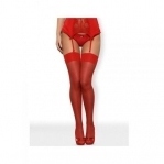 Червоні панчохи Obsessive S800 S/M Red (410363)