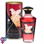 Разогревающее масло Shunga APHRODISIAC WARMING OIL - Sparkling Strawberry Wine, 100 мл