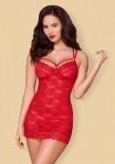 Сорочка Obsessive 860-CHE-3 chemise & thong red L/XL (410900)