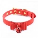 Ошийник червоний замшевий Bow and Bell RED (F61328)
