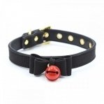 Ошийник червоний замшевий Bow and Bell Black (F61286)