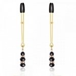 Зажимы на соски с камнями и стразами Nipple play Gold (F61296)