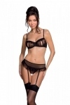 Сексуальний комплект з поясом для панчіх LOVELIA SET black L/XL - Passion (SO4777)