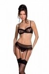 Сексуальный комплект с поясом для чулок LOVELIA SET black XXL/XXXL - Passion (SO4779)