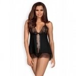 Бебидолл Obsessive Chiccanta babydoll & thong black S/M (410480)