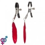 Зажимы на соски Перышки Nipple Play, Red (810277)