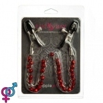 Зажимы на соски с бубенчиками Nipple play, Red (810283)