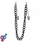 Зажимы на соски Nipple play пинцет Chain Heavy Metall black (810353)