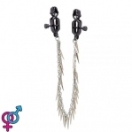 Зажимы на соски Nipple play прищепки Chain and Spike (810355)