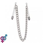 Зажимы на соски  Nipple play пинцет Chain Heavy Metall (810356)