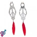 Зажимы на соски Nipple play кабалы перышки Red (810364)