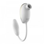 Вакуумный стимулятор с виброяйцом High End Suction Love Egg WHITE (560434)