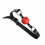 Кляп из экокожи Loveshop BREATHABLE BALL GAG BLACK/RED (F61402)