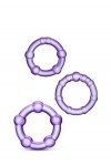 Набір ерекційних кілець STAY HARD BEADED PURPLE (T330564)