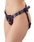 Трусы для страпона Leather String Strap-on, black, S-L ZADO (20009201101)