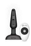 Анальна пробка із 3 моторами B-Vibe - Trio Remote Control Butt, чорна (BV26458)