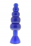 Анальна пробка із кульками синя BENDABLE BUTT RATTLER BLUE (T110575)