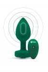 Анальна пробка з вібрацією та пультом B-Vibe - Vibrating Jewel Plug M/L Emerald (BV31665)