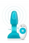 Анальна пробка з вібрацією і кульками, що обертаються Rimming Petite B-Vibe, з пультом, бірюзова (BV-006 TL)