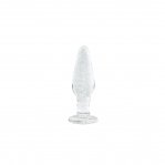Анальная пробка стеклянная светящаяся NS Novelties FIREFLY GLASS TAPERED PLUG MEDIUM CLEAR (T280669)