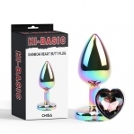 Анальна пробка Hi-Basi Rainbow Heart Butt Plug Chisa (CH30160)