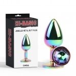 Анальна пробка з кристалом Hi-Basi Jewelled Metel But Plug Chisa (CH30170)