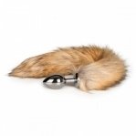 Анальная пробка M Silver с хвостиком Easy Toys Fox (ET26163)