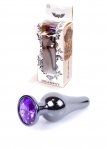 Анальный плаг с фиолетовым камнем Jewellery (BS64061)
