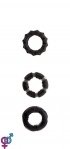 Набор колец MENZSTUFF STRETCHY COCK RINGS SMOKE (DT20834)