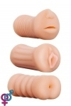 Набір реалістичних мастурбаторов REALSTUFF 3 IN 1 FLESH (DT21307)