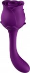 Подвійний вібратор з вакуумною стимуляцією Stymulator- ROSE S-E05 purple (52-00061-1)
