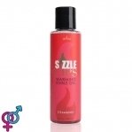 Согревающий массажный гель Sensuva - Sizzle Lips Strawberry, 125 мл (SO3210)