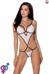 Боді монокіні ORIHIME BODY white L/XL - Passion (EL16401)