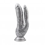 Фаллоимитатор двойной Chisa Dark Muscle 8.0 Dildo-Silver (CH94680)