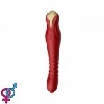 Вібромасажер з фрикціями та управлінням зі смартфона ZALO KING, Wine Red (ZL01802)