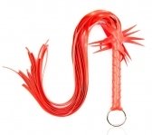 Флоггер с цветком DS Fetish Flogger L red with flower (292000104)