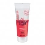 Массажный гель и лубрикант HOT Massage- & Glide Gel 2in1 Strawberry, 200 мл (HOT44143)